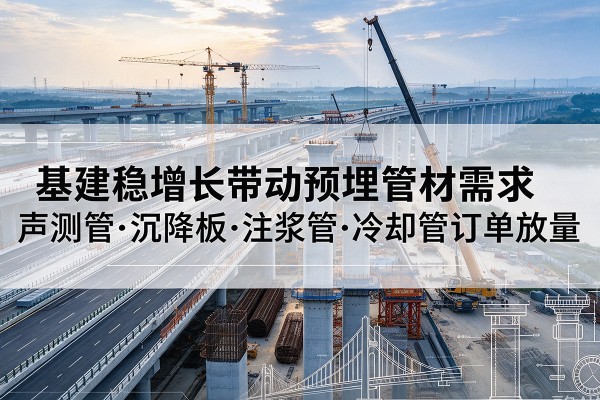 姑苏基建稳增长带动预埋监测管材需求,声测管、沉降板、注浆管订单持续放量